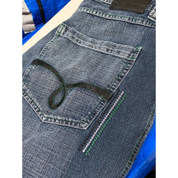 Vintage Koman Jeans Shorts Mens 38 Loose Baggy 90s Hip Hop - Picture 8 of 12